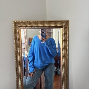 Blue aerie waffle knit sweater